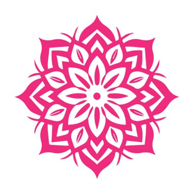 Güzel çiçek sanatı ve mandala vektör tasarımı