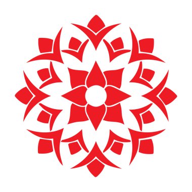 Güzel çiçek sanatı ve mandala vektör tasarımı