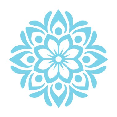 Güzel çiçek sanatı ve mandala vektör tasarımı