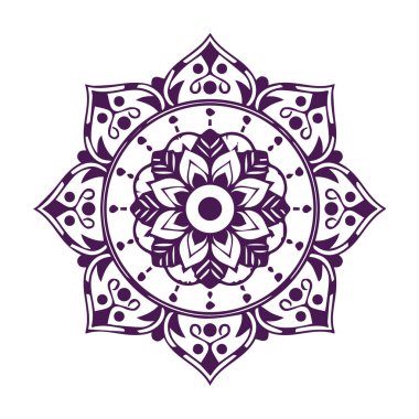 Güzel çiçek sanatı ve mandala vektör tasarımı