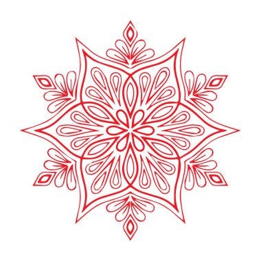 Güzel çiçek sanatı ve mandala vektör tasarımı