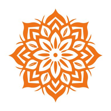 Güzel çiçek sanatı ve mandala vektör tasarımı