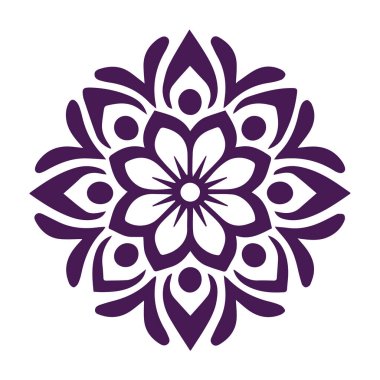 Güzel çiçek sanatı ve mandala vektör tasarımı