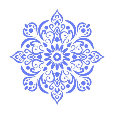 Güzel çiçek sanatı ve mandala vektör tasarımı