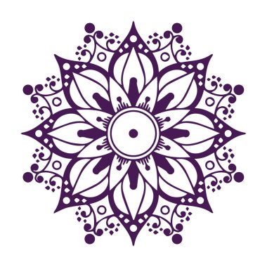 Güzel çiçek sanatı ve mandala vektör tasarımı