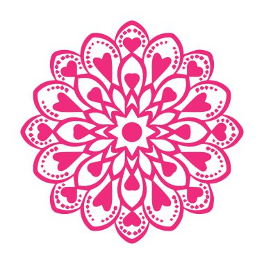 Güzel çiçek sanatı ve mandala vektör tasarımı