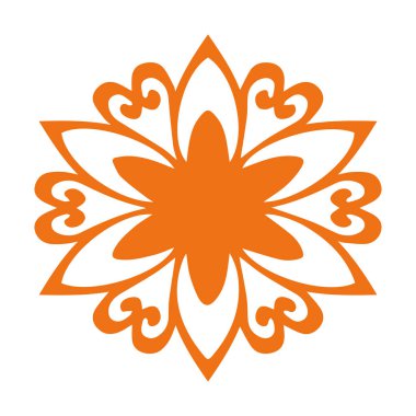 Güzel çiçek sanatı ve mandala vektör tasarımı