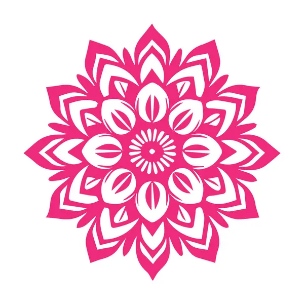 Güzel çiçek sanatı ve mandala vektör tasarımı