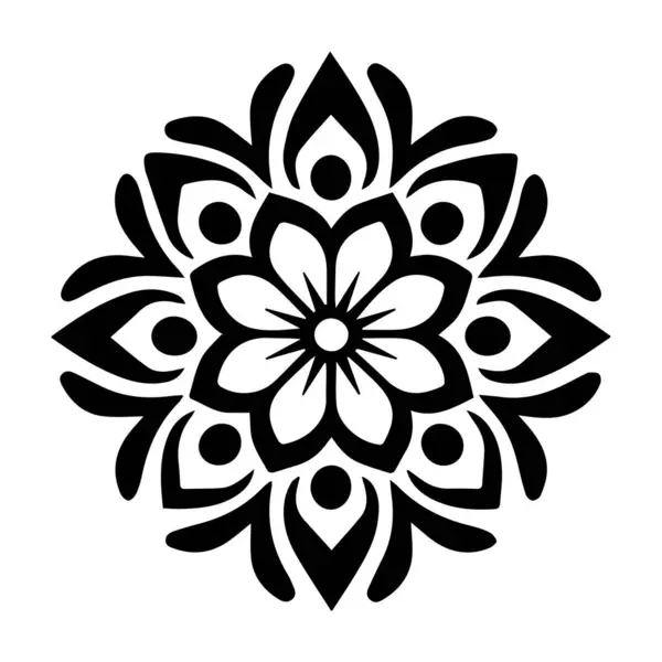 Güzel çiçek sanatı ve mandala vektör tasarımı