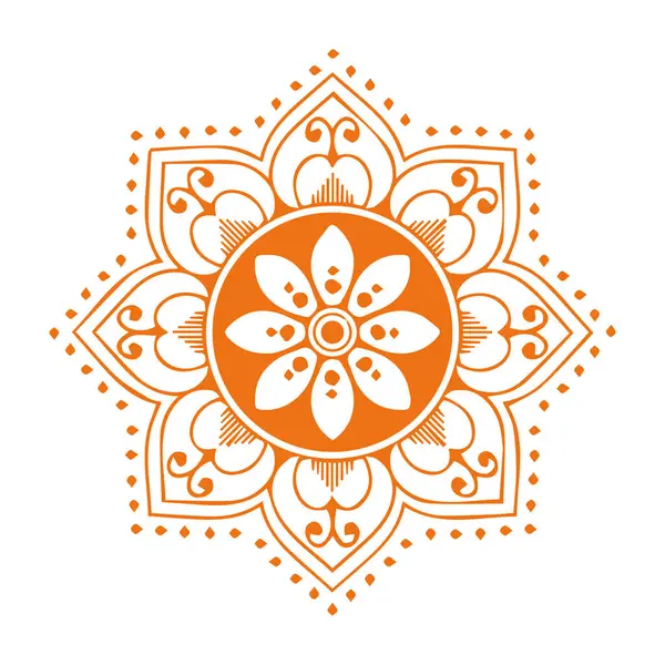 Güzel çiçek sanatı ve mandala vektör tasarımı