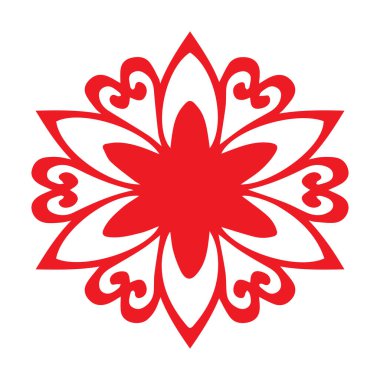 Güzel çiçek sanatı ve mandala vektör tasarımı