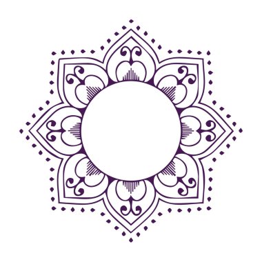 Güzel çiçek sanatı ve mandala vektör tasarımı