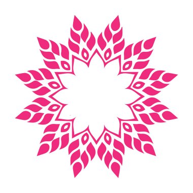 Güzel çiçek sanatı ve mandala vektör tasarımı
