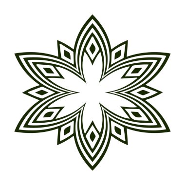 Güzel çiçek sanatı ve mandala vektör tasarımı