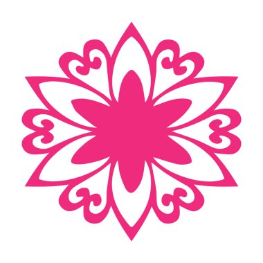 Güzel çiçek sanatı ve mandala vektör tasarımı