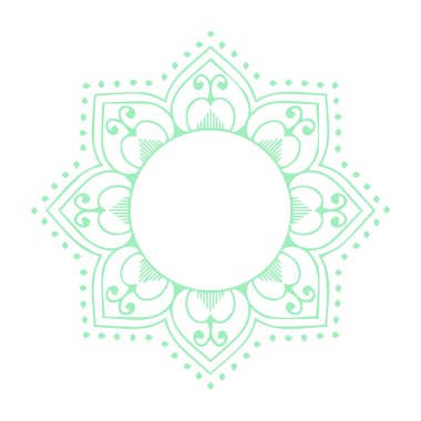 Güzel çiçek sanatı ve mandala vektör tasarımı