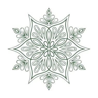 Güzel çiçek sanatı ve mandala vektör tasarımı