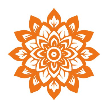 Güzel çiçek sanatı ve mandala vektör tasarımı