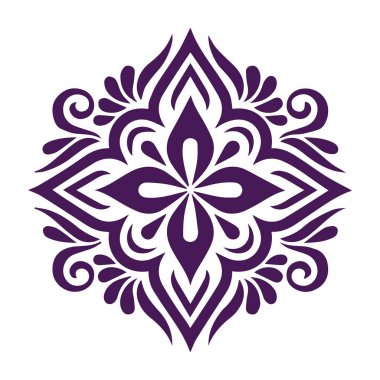 Güzel çiçek sanatı ve mandala vektör tasarımı