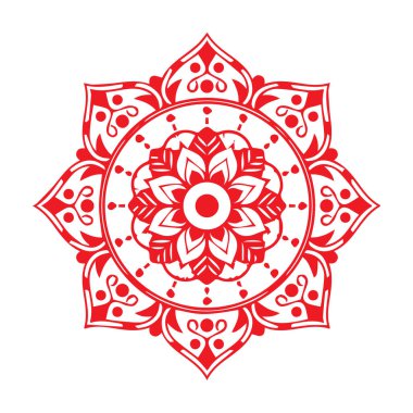 Güzel çiçek sanatı ve mandala vektör tasarımı