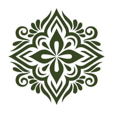 Güzel çiçek sanatı ve mandala vektör tasarımı