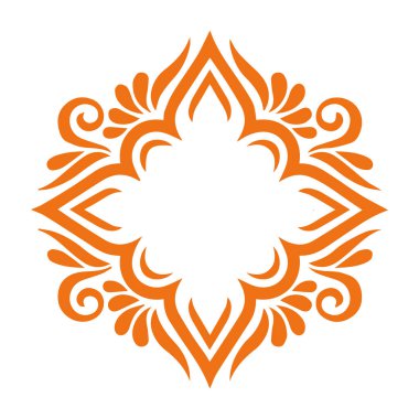 Güzel çiçek sanatı ve mandala vektör tasarımı