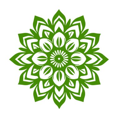 Güzel çiçek sanatı ve mandala vektör tasarımı