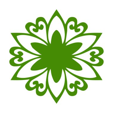 Güzel çiçek sanatı ve mandala vektör tasarımı