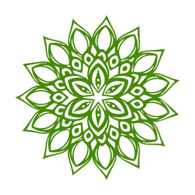 Güzel çiçek sanatı ve mandala vektör tasarımı