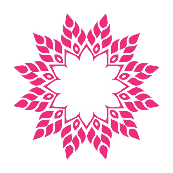 Güzel çiçek sanatı ve mandala vektör tasarımı