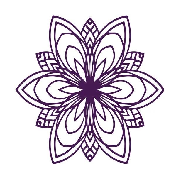 Güzel çiçek sanatı ve mandala vektör tasarımı