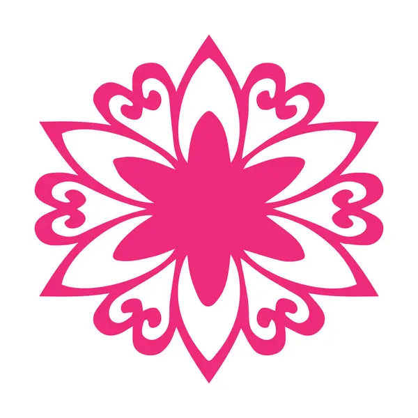 Güzel çiçek sanatı ve mandala vektör tasarımı