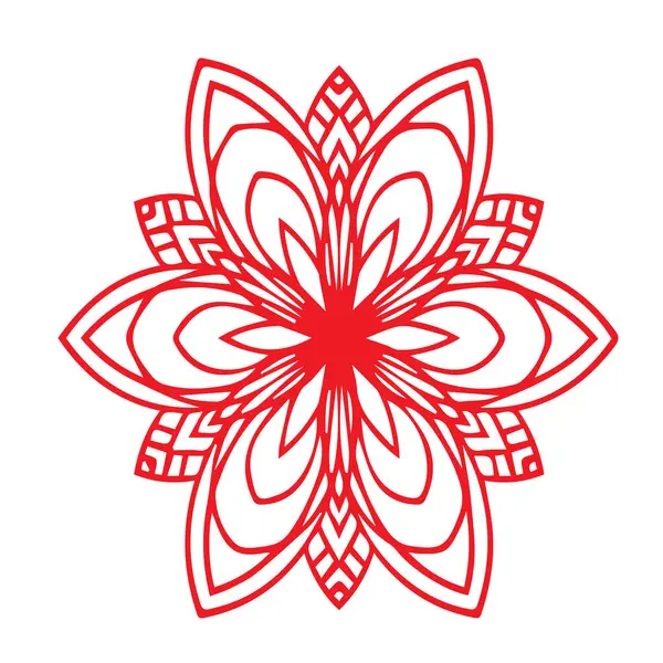 Güzel çiçek sanatı ve mandala vektör tasarımı