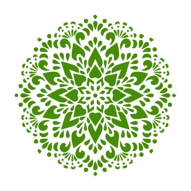 Güzel çiçek sanatı ve mandala vektör tasarımı