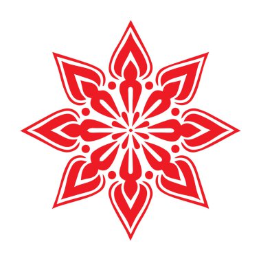 Güzel çiçek sanatı ve mandala vektör tasarımı