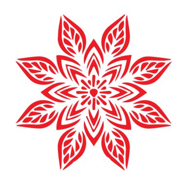 Güzel çiçek sanatı ve mandala vektör tasarımı