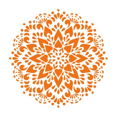 Güzel çiçek sanatı ve mandala vektör tasarımı