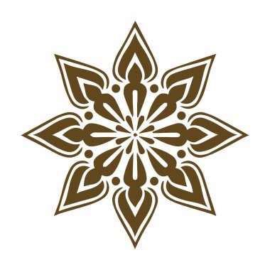 Güzel çiçek sanatı ve mandala vektör tasarımı