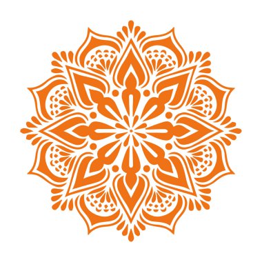 Güzel çiçek sanatı ve mandala vektör tasarımı