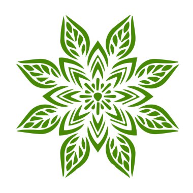 Güzel çiçek sanatı ve mandala vektör tasarımı