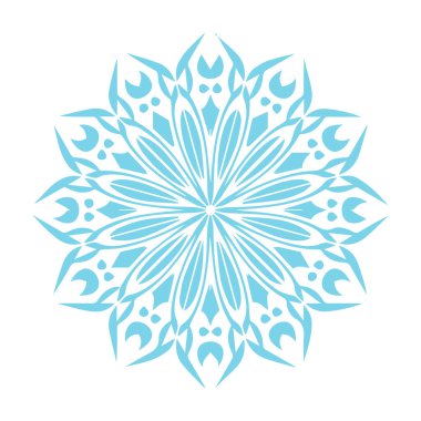 Güzel çiçek sanatı ve mandala vektör tasarımı