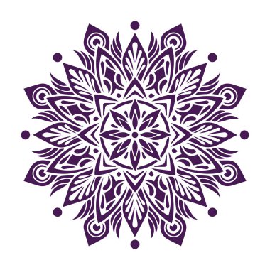 Güzel çiçek sanatı ve mandala vektör tasarımı