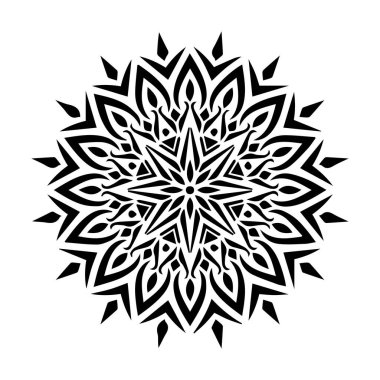 Güzel çiçek sanatı ve mandala vektör tasarımı