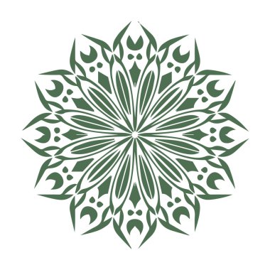 Güzel çiçek sanatı ve mandala vektör tasarımı