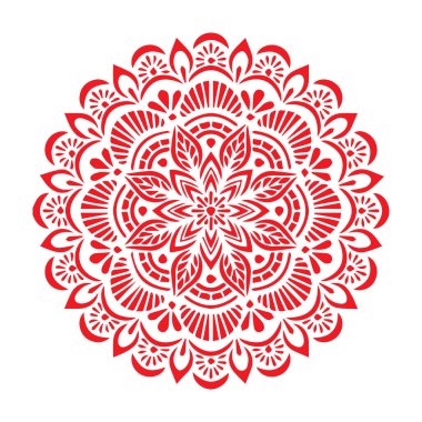 Güzel çiçek sanatı ve mandala vektör tasarımı