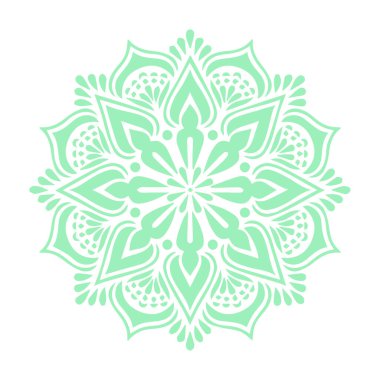 Güzel çiçek sanatı ve mandala vektör tasarımı