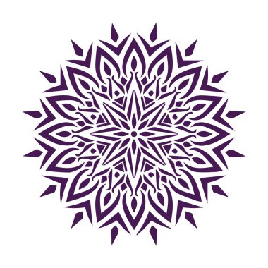 Güzel çiçek sanatı ve mandala vektör tasarımı