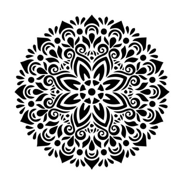 Güzel çiçek sanatı ve mandala vektör tasarımı