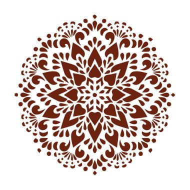 Güzel çiçek sanatı ve mandala vektör tasarımı