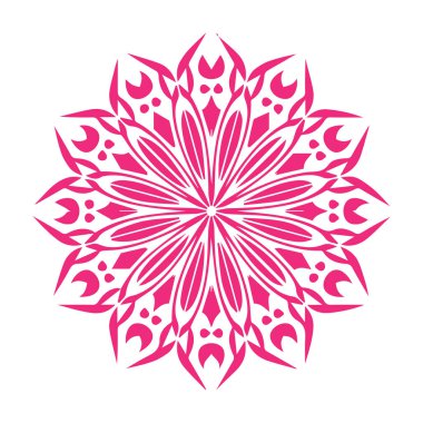 Güzel çiçek sanatı ve mandala vektör tasarımı